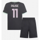 AC Milan Christian Pulisic #11 Kolmaspaita Lapsille 2024-25 Lyhythihainen (+ Lyhyet housut)