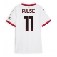 AC Milan Christian Pulisic #11 Vieraspaita Naisten 2024-25 Lyhythihainen