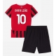 AC Milan Rafael Leao #10 Kotipaita Lapsille 2024-25 Lyhythihainen (+ Lyhyet housut)