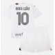 AC Milan Rafael Leao #10 Vieraspaita Lapsille 2023-24 Lyhythihainen (+ Lyhyet housut)