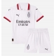 AC Milan Rafael Leao #10 Vieraspaita Lapsille 2024-25 Lyhythihainen (+ Lyhyet housut)