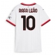 AC Milan Rafael Leao #10 Vieraspaita Naisten 2024-25 Lyhythihainen