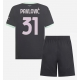 AC Milan Strahinja Pavlovic #31 Kolmaspaita Lapsille 2024-25 Lyhythihainen (+ Lyhyet housut)