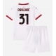 AC Milan Strahinja Pavlovic #31 Vieraspaita Lapsille 2024-25 Lyhythihainen (+ Lyhyet housut)