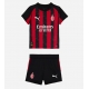 AC Milan Theo Hernandez #19 Kotipaita Lapsille 2025-26 Lyhythihainen (+ Lyhyet housut)