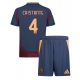 AS Roma Bryan Cristante #4 Kolmaspaita Lapsille 2024-25 Lyhythihainen (+ Lyhyet housut)