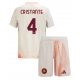 AS Roma Bryan Cristante #4 Vieraspaita Lapsille 2024-25 Lyhythihainen (+ Lyhyet housut)