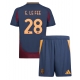 AS Roma Enzo Le Fee #28 Kolmaspaita Lapsille 2024-25 Lyhythihainen (+ Lyhyet housut)