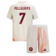 AS Roma Lorenzo Pellegrini #7 Vieraspaita Lapsille 2024-25 Lyhythihainen (+ Lyhyet housut)