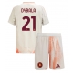 AS Roma Paulo Dybala #21 Vieraspaita Lapsille 2024-25 Lyhythihainen (+ Lyhyet housut)