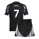 Arsenal Bukayo Saka #7 Vieraspaita Lapsille 2024-25 Lyhythihainen (+ Lyhyet housut)