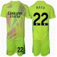 Arsenal David Raya #22 Maalivahti Kotipaita Lapsille 2024-25 Lyhythihainen (+ Lyhyet housut)