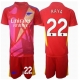 Arsenal David Raya #22 Maalivahti Vieraspaita Lapsille 2024-25 Lyhythihainen (+ Lyhyet housut)
