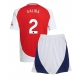 Arsenal William Saliba #2 Kotipaita Lapsille 2024-25 Lyhythihainen (+ Lyhyet housut)