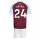 Aston Villa Amadou Onana #24 Kotipaita Lapsille 2024-25 Lyhythihainen (+ Lyhyet housut)
