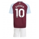 Aston Villa Emiliano Buendia #10 Kotipaita Lapsille 2024-25 Lyhythihainen (+ Lyhyet housut)