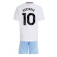 Aston Villa Emiliano Buendia #10 Vieraspaita Lapsille 2024-25 Lyhythihainen (+ Lyhyet housut)