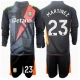 Aston Villa Emiliano Martinez #23 Maalivahti Vieraspaita Lapsille 2024-25 Pitkähihainen (+ Lyhyet housut)