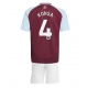 Aston Villa Ezri Konsa #4 Kotipaita Lapsille 2024-25 Lyhythihainen (+ Lyhyet housut)