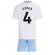 Aston Villa Ezri Konsa #4 Vieraspaita Lapsille 2024-25 Lyhythihainen (+ Lyhyet housut)