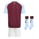 Aston Villa Kotipaita Lapsille 2024-25 Lyhythihainen (+ Lyhyet housut)