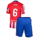 Atletico Madrid Koke #6 Kotipaita Lapsille 2024-25 Lyhythihainen (+ Lyhyet housut)