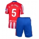 Atletico Madrid Rodrigo De Paul #5 Kotipaita Lapsille 2024-25 Lyhythihainen (+ Lyhyet housut)