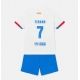 Barcelona Ferran Torres #7 Vieraspaita Lapsille 2023-24 Lyhythihainen (+ Lyhyet housut)