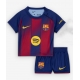 Barcelona Frenkie de Jong #21 Kotipaita Lapsille 2025-26 Lyhythihainen (+ Lyhyet housut)
