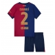 Barcelona Pau Cubarsi #2 Kotipaita Lapsille 2024-25 Lyhythihainen (+ Lyhyet housut)