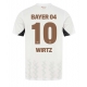 Bayer Leverkusen Florian Wirtz #10 Vieraspaita 2024-25 Lyhythihainen
