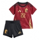 Belgia Jeremy Doku #22 Kotipaita Lapsille EM-Kisat 2024 Lyhythihainen (+ Lyhyet housut)