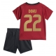 Belgia Jeremy Doku #22 Kotipaita Lapsille EM-Kisat 2024 Lyhythihainen (+ Lyhyet housut)