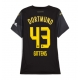 Borussia Dortmund Jamie Bynoe-Gittens #43 Vieraspaita Naisten 2024-25 Lyhythihainen