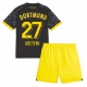 Borussia Dortmund Karim Adeyemi #27 Vieraspaita Lapsille 2023-24 Lyhythihainen (+ Lyhyet housut)