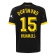 Borussia Dortmund Mats Hummels #15 Vieraspaita 2023-24 Lyhythihainen