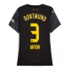 Borussia Dortmund Waldemar Anton #3 Vieraspaita Naisten 2024-25 Lyhythihainen