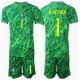 Brasilia Alisson Becker #1 Maalivahti Kotipaita Lapsille Copa America 2024 Lyhythihainen (+ Lyhyet housut)