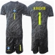 Brasilia Alisson Becker #1 Maalivahti Vieraspaita Lapsille Copa America 2024 Lyhythihainen (+ Lyhyet housut)