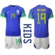 Brasilia Antony #19 Vieraspaita Lapsille MM-kisat 2022 Lyhythihainen (+ Lyhyet housut)
