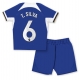Chelsea Thiago Silva #6 Kotipaita Lapsille 2023-24 Lyhythihainen (+ Lyhyet housut)