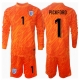 Englanti Jordan Pickford #1 Maalivahti Kotipaita Lapsille EM-Kisat 2024 Pitkähihainen (+ Lyhyet housut)