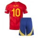 Espanja Dani Olmo #10 Kotipaita Lapsille EM-Kisat 2024 Lyhythihainen (+ Lyhyet housut)