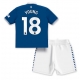 Everton Ashley Young #18 Kotipaita Lapsille 2023-24 Lyhythihainen (+ Lyhyet housut)