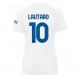 Inter Milan Lautaro Martinez #10 Vieraspaita Naisten 2023-24 Lyhythihainen