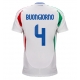 Italia Alessandro Buongiorno #4 Vieraspaita EM-Kisat 2024 Lyhythihainen