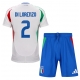 Italia Giovanni Di Lorenzo #2 Vieraspaita Lapsille EM-Kisat 2024 Lyhythihainen (+ Lyhyet housut)