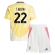 Juventus Timothy Weah #22 Vieraspaita Lapsille 2024-25 Lyhythihainen (+ Lyhyet housut)