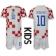 Kroatia Luka Modric #10 Kotipaita Lapsille MM-kisat 2022 Lyhythihainen (+ Lyhyet housut)