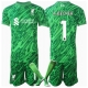 Liverpool Alisson Becker #1 Maalivahti Vieraspaita Lapsille 2024-25 Lyhythihainen (+ Lyhyet housut)